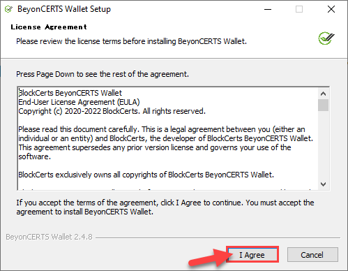 BeyonCerts Wallet Setup